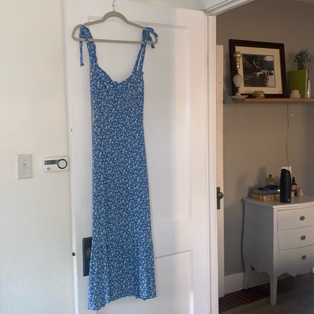Reformation blue floral dress